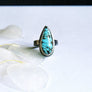OOAK Oxidized Sterling Silver & Turquoise Teardrop Ring Ring K Kay Designs