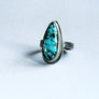 OOAK Oxidized Sterling Silver & Turquoise Teardrop Ring Ring K Kay Designs