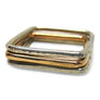 Oxidized Sterling Silver Stackable Beaded Square Ring - K Kay Designs