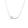 Sterling Silver Sideways Cross Necklace - K Kay Designs