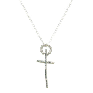 Sterling Silver Skinny mini Cross Necklace - K Kay Designs