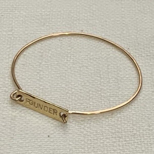 "FOUNDER" | "PURPOSE" Bronze Stamped Cuff Bracelet for My Founder Story - K Kay Designs