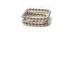 Oxidized Sterling Silver Stackable Beaded Square Ring - K Kay Designs