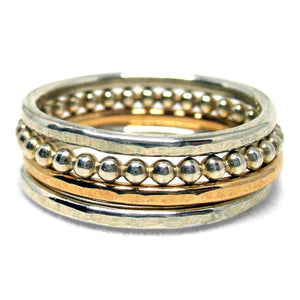 Oxidized Sterling Silver Stackable Ring - K Kay Designs