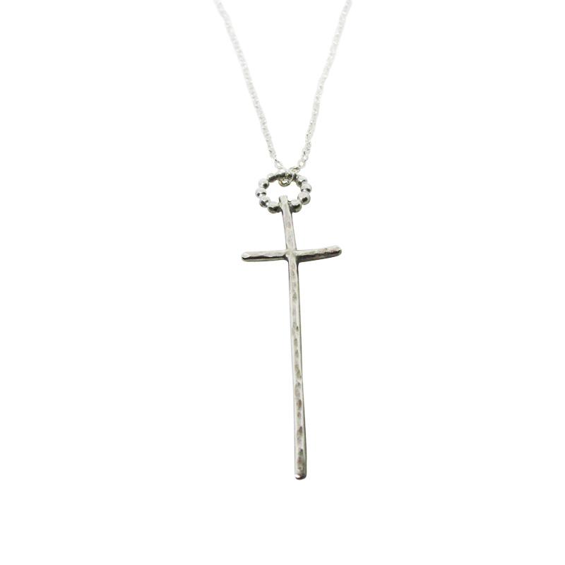 Men's Cross Necklace Diamond Accents Stainless Steel | Kay