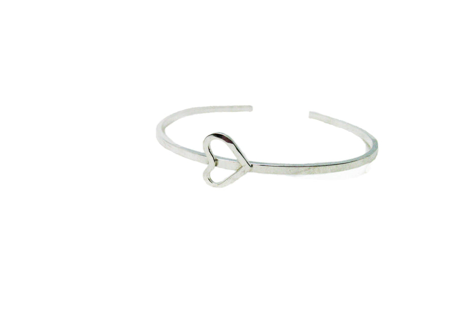 Sterling Silver "Imperfect Heart" Cuff Bracelet - K Kay Designs