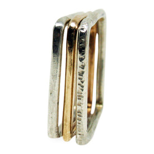 Sterling Silver Stackable Square Ring - K Kay Designs