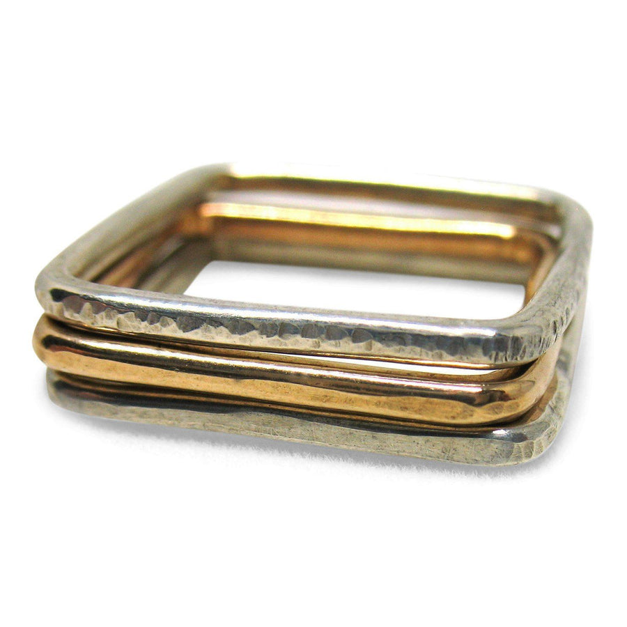 Sterling Silver Stackable Square Ring - K Kay Designs